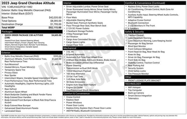 2023 Jeep Grand Cherokee Altitude 4x4