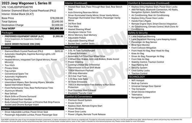 2023 Jeep Wagoneer L Series III 4x4