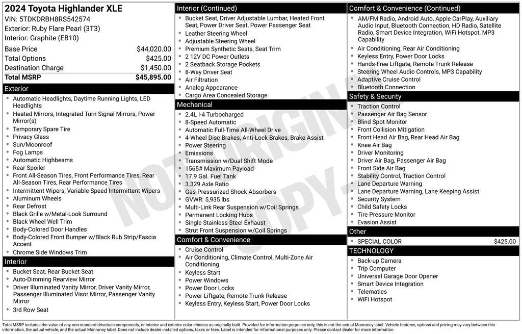 2024 Toyota Highlander XLE