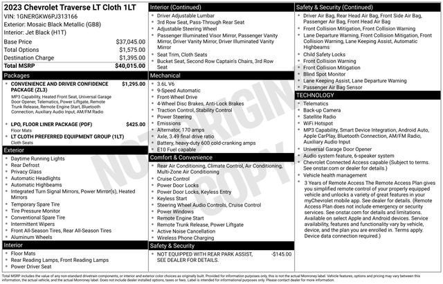 2023 Chevrolet Traverse LT Cloth