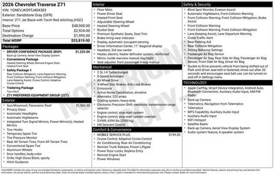 2026 Chevrolet Traverse Z71