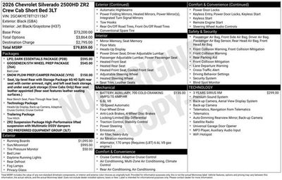2026 Chevrolet Silverado 2500 HD ZR2