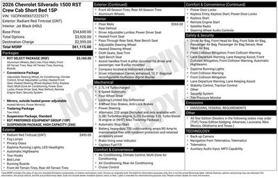 2026 Chevrolet Silverado 1500 RST