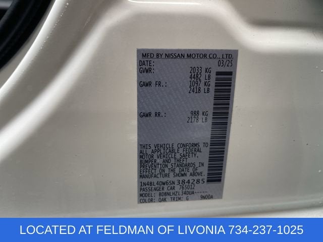 2025 Nissan Altima SV