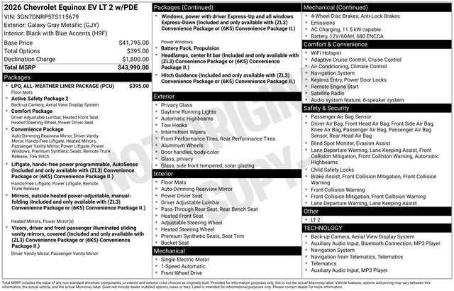 2026 Chevrolet Equinox EV LT