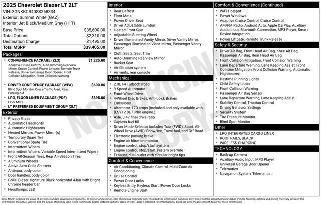 2025 Chevrolet Blazer 2LT