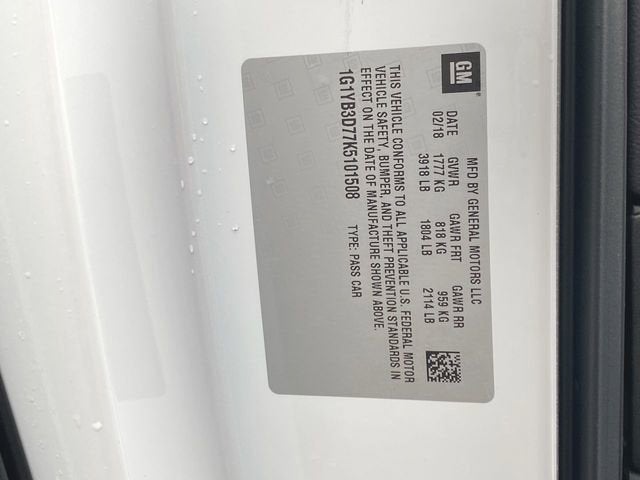 2019 Chevrolet Corvette Stingray 1LT