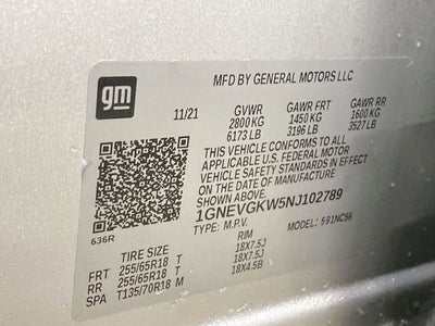 2022 Chevrolet Traverse LT Cloth