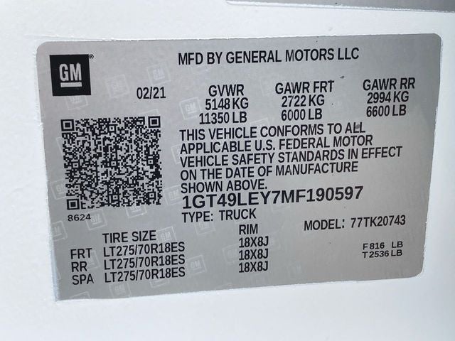 2021 GMC Sierra 2500 HD 4WD Crew Cab Standard Bed
