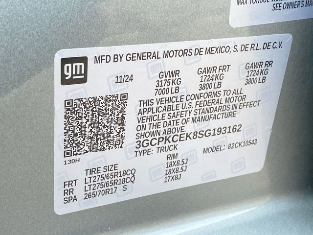 2025 Chevrolet Silverado 1500 Custom Trail Boss