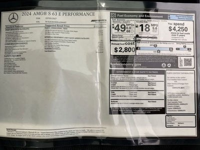 2024 Mercedes-Benz S-Class AMG® S 63 E